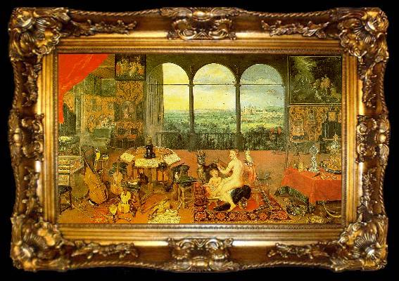 framed  Jan Brueghel The Sense of Hearing, ta009-2